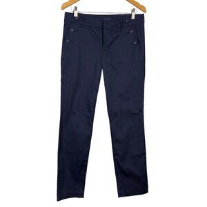 Tommy Hilfiger Navy Blue Nautical Cotton Blend Trousers Size 6